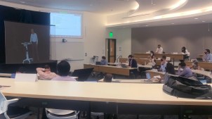 McCombs School of Business classroom hologram